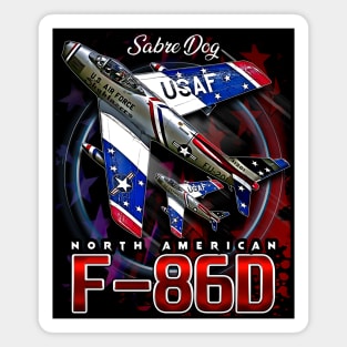 F86D Sabre Dog Vintage Us Air Force Fighter Aircraft Magnet